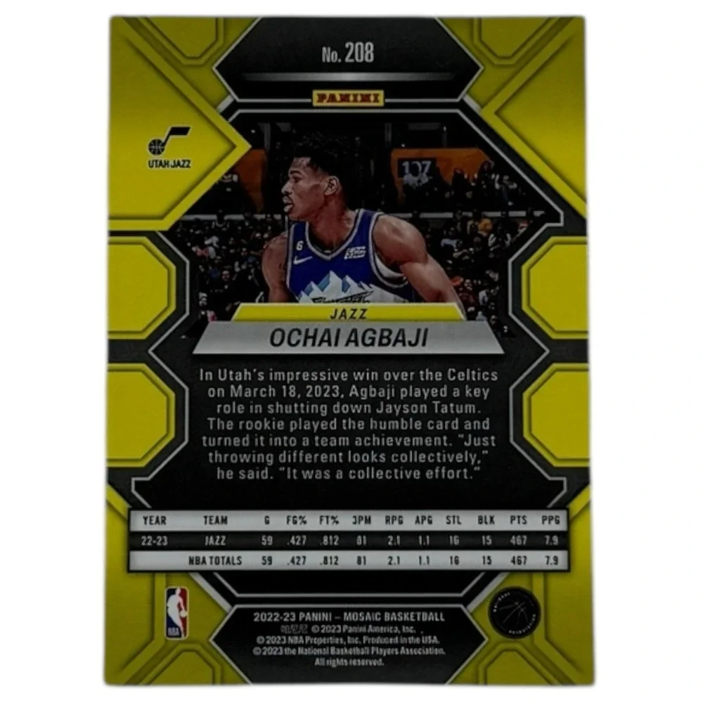 2022-23 Mosaic - #208‎ Ochai Agbaji RC Rookie